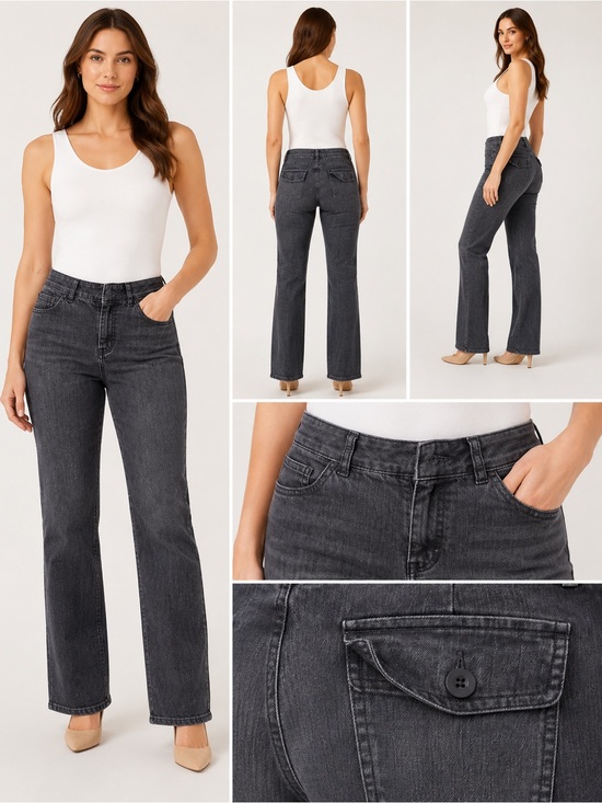 Kenneth Cole Reaction Denim - Kenneth Cole Reaction Dark Charcoal Straight Leg Jeans